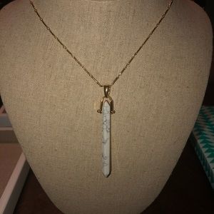 Stella & Dot Stone Rebel Pendant Gold